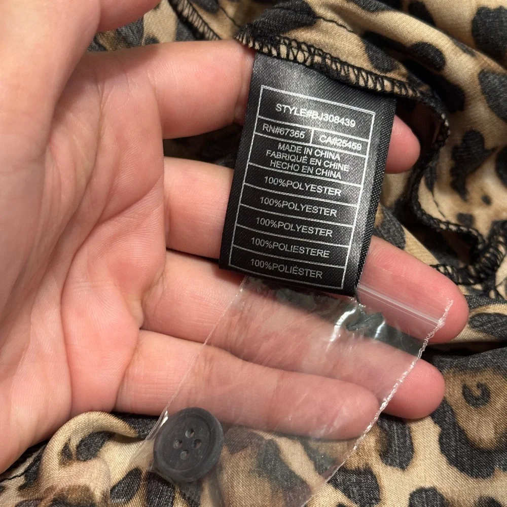 NWT BB Dakota Wild Card Animal Print Wrap Ruffle Dress - Picture 13 of 15